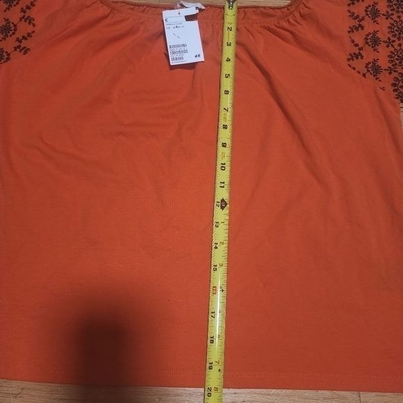 𝅺WOMENS H&M Orange & Black Cropped Top - Picture 3 of 13